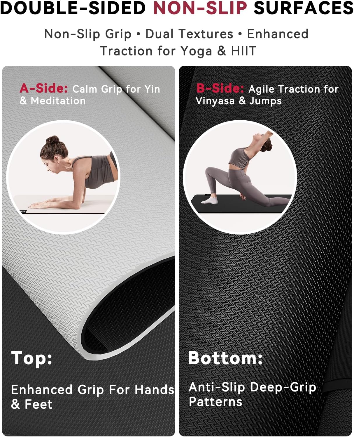 Dual Layer Non-Slip Large Yoga Mat