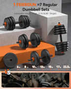 5-in-1 Multi-Purpose Adjustable Dumbbell Set with Connector
